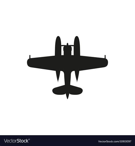 Simple black float plane icon on white background Vector Image