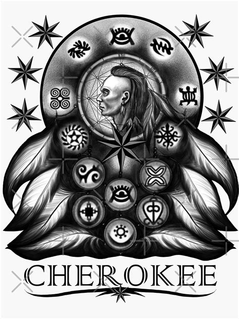 "Cherokee Native American Indian Magic Symbols" Sticker for Sale by Desha001 | Redbubble