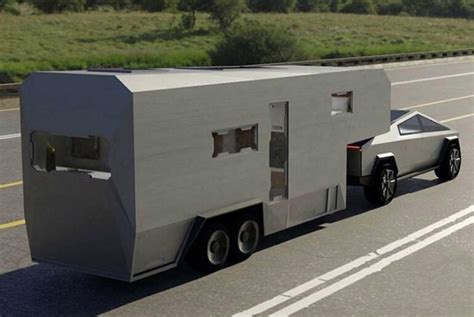 Custom Tesla Cybertruck RV Travel Trailer is Perfect for Road Trips ...