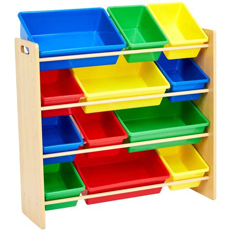 Amazon Basics Kids Toy Storage Organizer Bins - Natural/Primary- Buy Online in Romania at ...