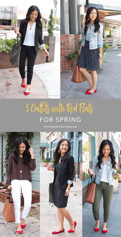 5 Outfits With Red Flats for Spring + 9 Affordable Red Flats | Putting Me Together | Bloglovin’