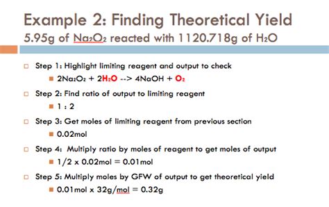 Theoretical Yield - BREAKING NEWS: Reagents must be limited. They're ...