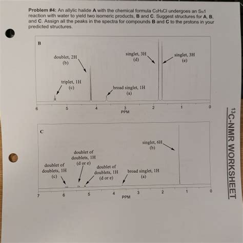 Solved Problem #4: An allylic halide A with the chemical | Chegg.com