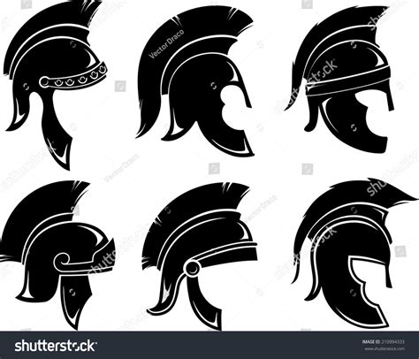 Trojan Helmet Set Stock Vector 210994333 : Shutterstock