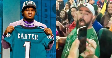 Jason Kelce Chugged Beer After The Eagles Selected Jalen Carter