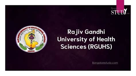 PPT - Rajiv Gandhi University of Health Sciences (RGUHS) PowerPoint Presentation - ID:10663286