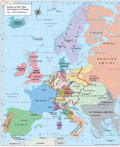 Map Of Europe after Congress Of Vienna | secretmuseum