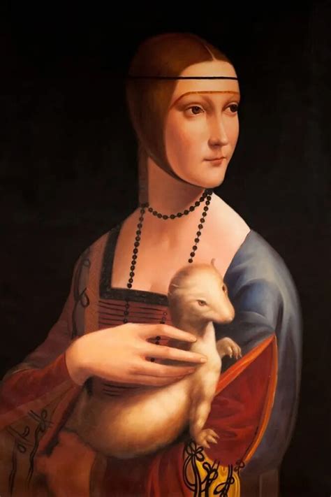 Lady With an Ermine, Leonardo Da Vinci Painting, Canvas Art Pictures, Handmade Wall Arts, Home ...