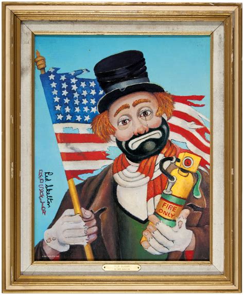 Hake's - RED SKELTON SIGNED "OLD GLORY" CLOWN PAINTING PRINT.