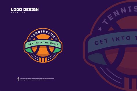 Tennis club logo design, Tournament badge template. Sport team identity ...