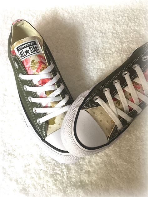 Floral Converse Shoes Floral Sneakers Flower Converse | Etsy