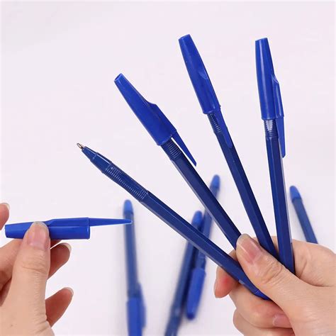 15PCS Fashion Office Stationery Simple Ballpoint Pens 0.7mm Refill Plastic Ballpoint Pens School ...