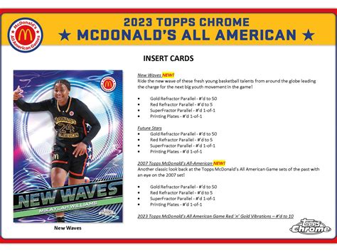 2023 Topps Chrome McDonald's All American Basketball Cards RETAIL