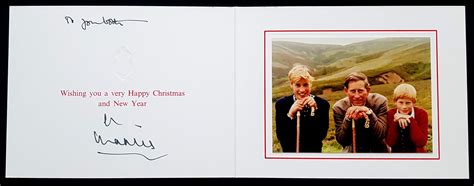 1996 King Charles III signed Christmas card