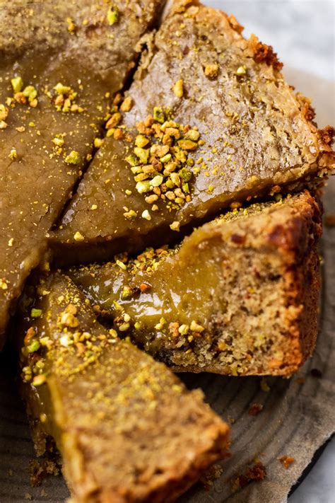 Ooey Gooey Vegan Pistachio Butter Cake | The Banana Diaries