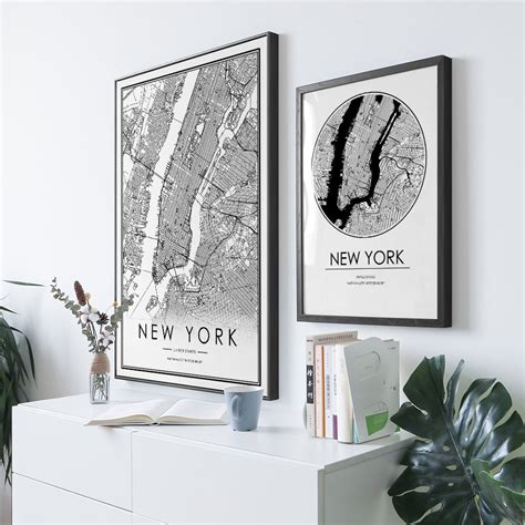 Custom City Map Artwork: Black and White – 23maps