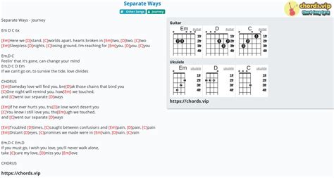 Chord: Separate Ways - tab, song lyric, sheet, guitar, ukulele | chords.vip