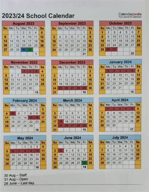 School Calendar – Bishop Foley Memorial School, Carlow