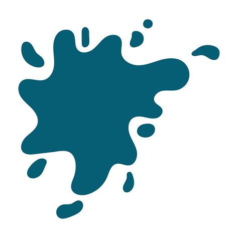 Vector paint splash. Abstract blot. Dark blue cartoon paint splatter ...