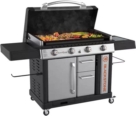 Blackstone 36 Culinary Pro Propane Gas Cabinet Griddle With Hood ...