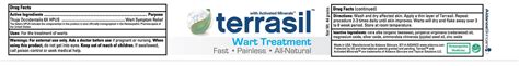 Terrasil Wart Treatment Information, Side Effects, Warnings and Recalls