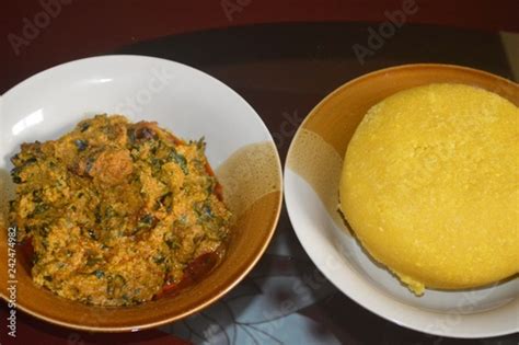 "Egusi soup and Garri" Stock photo and royalty-free images on Fotolia ...