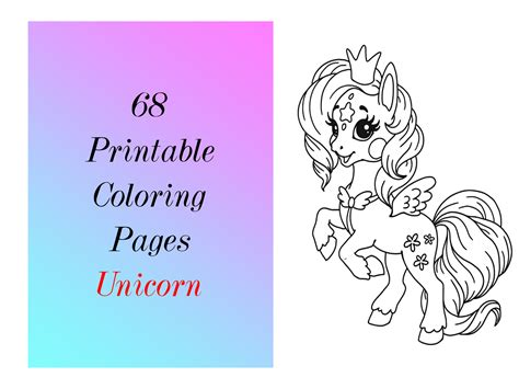 Coloring Pages Unicorns PDF, Printable Cute Easy Unicorn Colouring Sheets to Print, Color Page ...