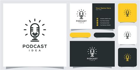 podcast idea logo design template 8293951 Vector Art at Vecteezy