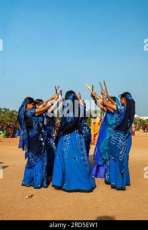 Girls performing stick dance Kolattam, Navaratri Celebration at ...