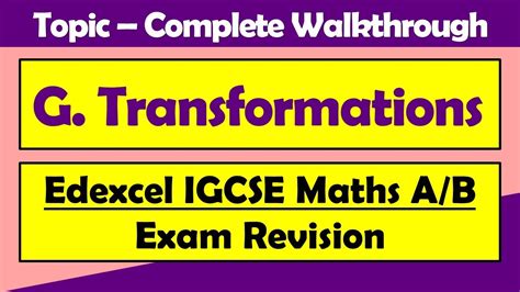 Graph Transformations - Complete Topic Walkthrough for Edexcel GCSE & IGCSE Maths A/B - YouTube