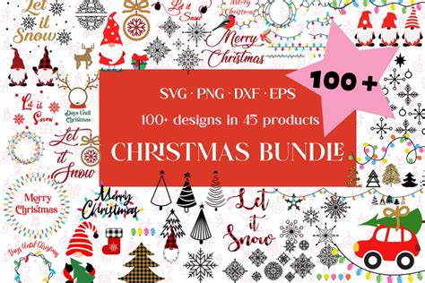 Christmas Bundle SVG 100 designs pack