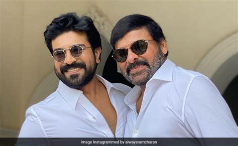 Chiranjeevi And Son Ram Charan In A "Two Legends, One Family" Pic