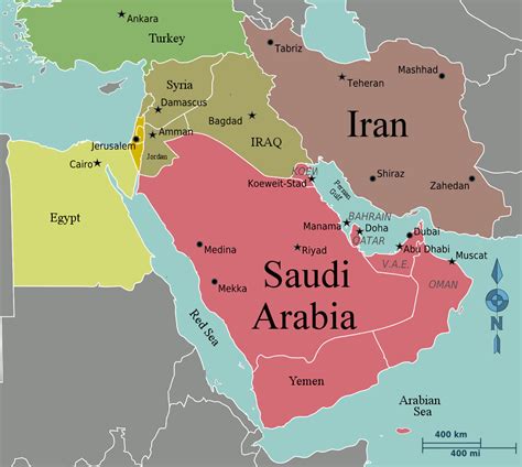 Iran Saudi Map