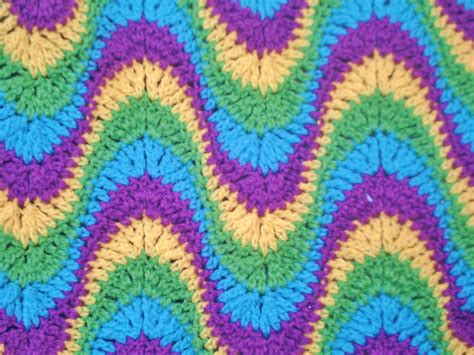 Three (3) Exaggerated Ripple Afghan Crochet Patterns #001e