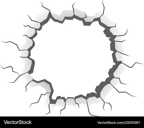 Isolated wall crack Royalty Free Vector Image - VectorStock