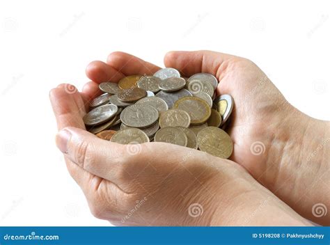 Hands Holding Coins Royalty Free Stock Photos - Image: 5198208