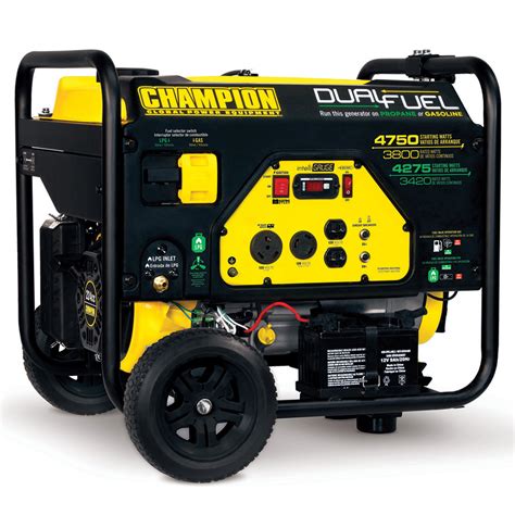 Champion 3800 Watt Dual Fuel Portable Generator - Champion Generators 76533 - Portable ...