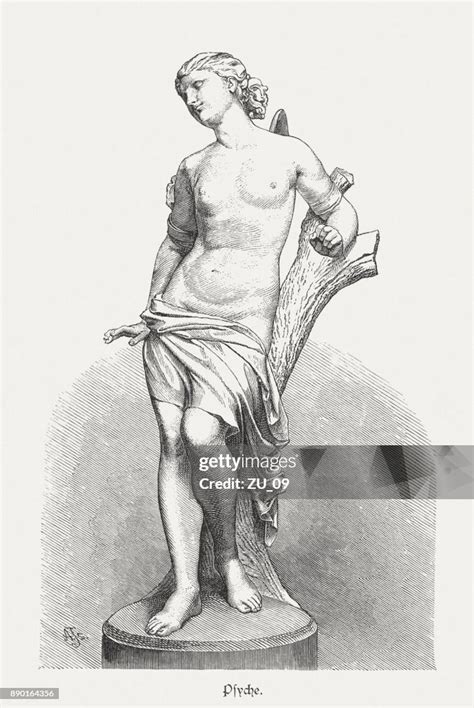 Psyche Greek Goddess Of The Soul Wood Engraving Published 1879 High-Res Vector Graphic - Getty ...