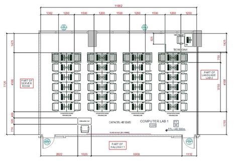 Computer Lab Layout Plan DWG File - Cadbull