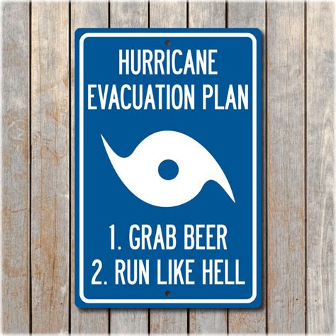 Hurricane Evacuation Plan Sign - Etsy