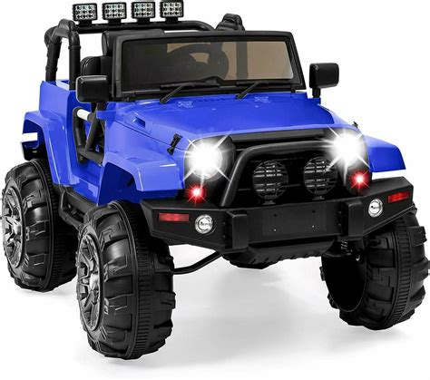 Blue Ride On Jeep Car Toy Vehicle Truck