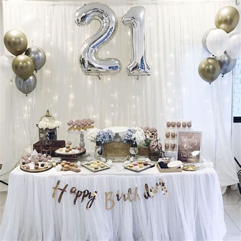 21ST BIRTHDAY TABLE DECOR AND BACKDROP, Everything Else on Carousell