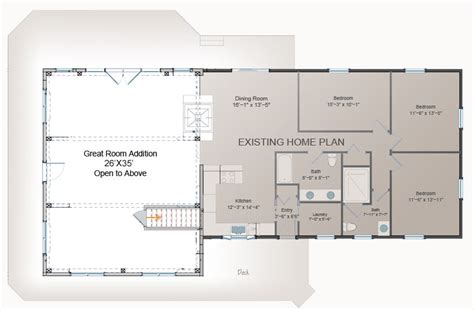 Waterview Great Room Addition - Post and Beam Floor Plan