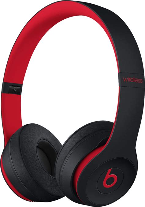 Customer Reviews: Beats Solo³ Wireless Headphones Defiant Black-Red ...