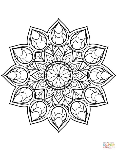 Flower Mandala coloring page | Free Printable Coloring Pages