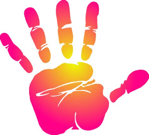 Handprint clipart cute, Handprint cute Transparent FREE for download on ...