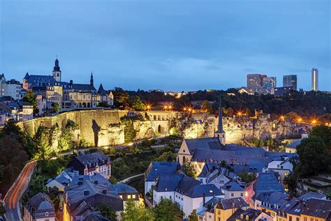 Luxembourg city night cityscape - Photographer Luxembourg