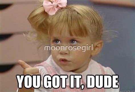 "Full House - Michelle Tanner - You Got It Dude!" by moonrosegirl | Redbubble