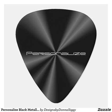 Personalize Black Metallic 🎸 Guitar Pick | Zazzle.com | Black metallic, Guitar design, Guitar