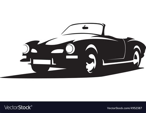 Retro car silhouette Royalty Free Vector Image